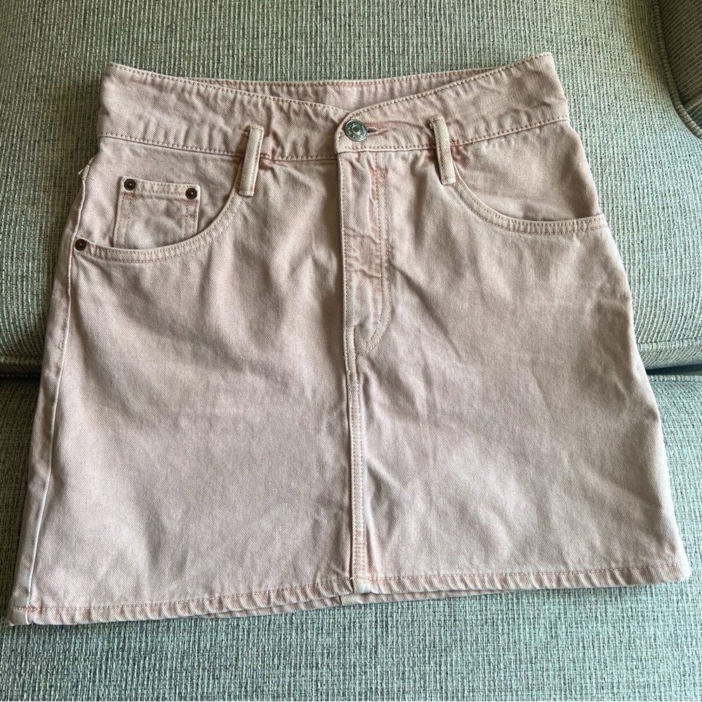 Zara Pink Denim Skirt